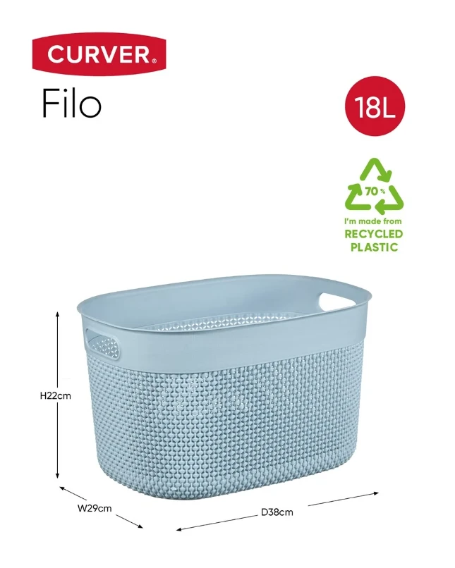 Curver Filo Mand L 18L Stone Blue