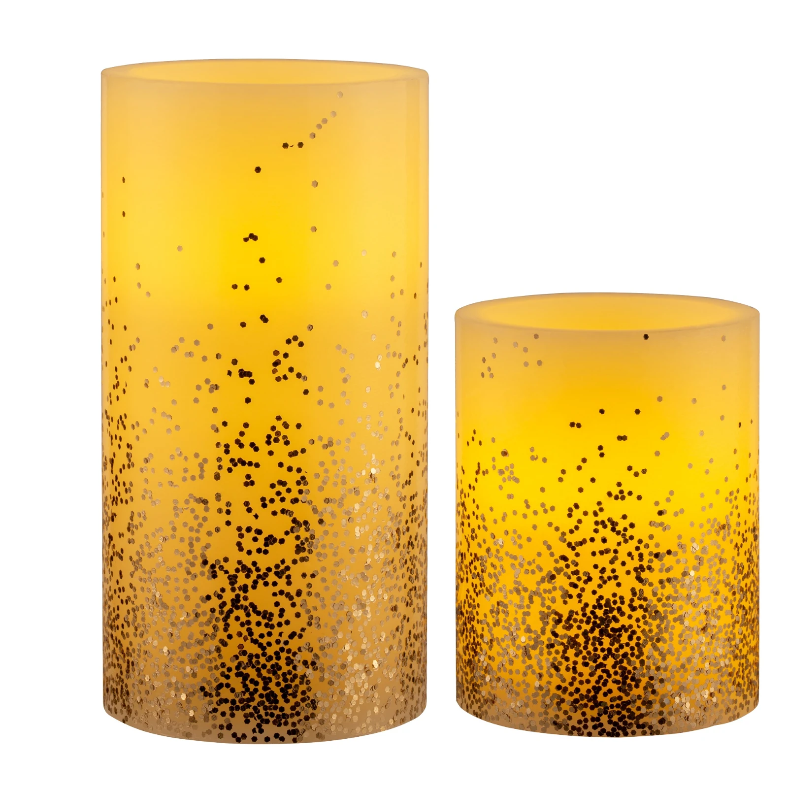 Pauleen LED-kaarsen Wax Golden Glitter - 2 stuks