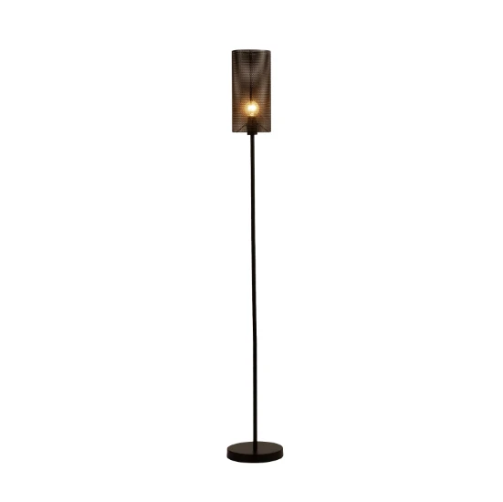 Pauleen Staande Lamp Black Mesh - Zwart