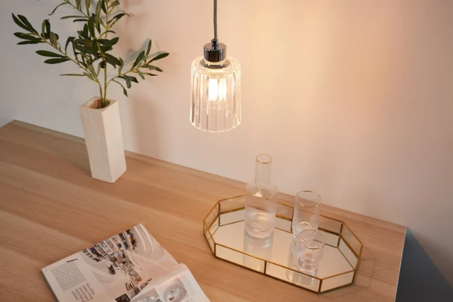 Pauleen Hanglamp Gleaming White - Helder Glas