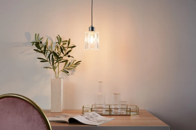 Pauleen Hanglamp Gleaming White - Helder Glas
