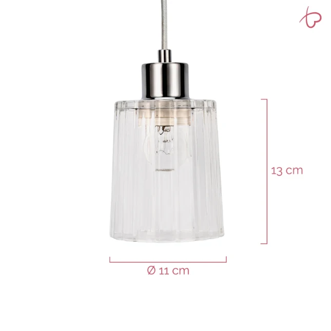 Pauleen Hanglamp Gleaming White - Helder Glas