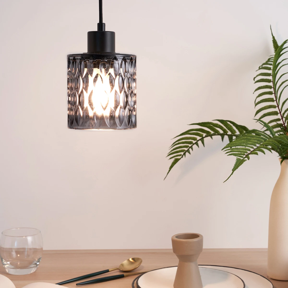 Pauleen Hanglamp Gleaming Magic - Grijs Rookglas