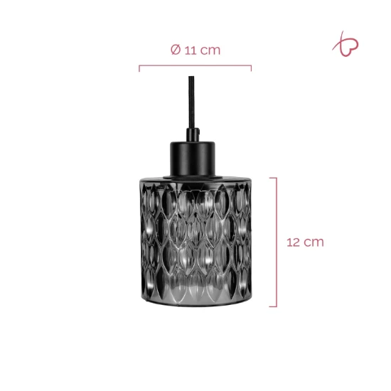Pauleen Hanglamp Gleaming Magic - Grijs Rookglas