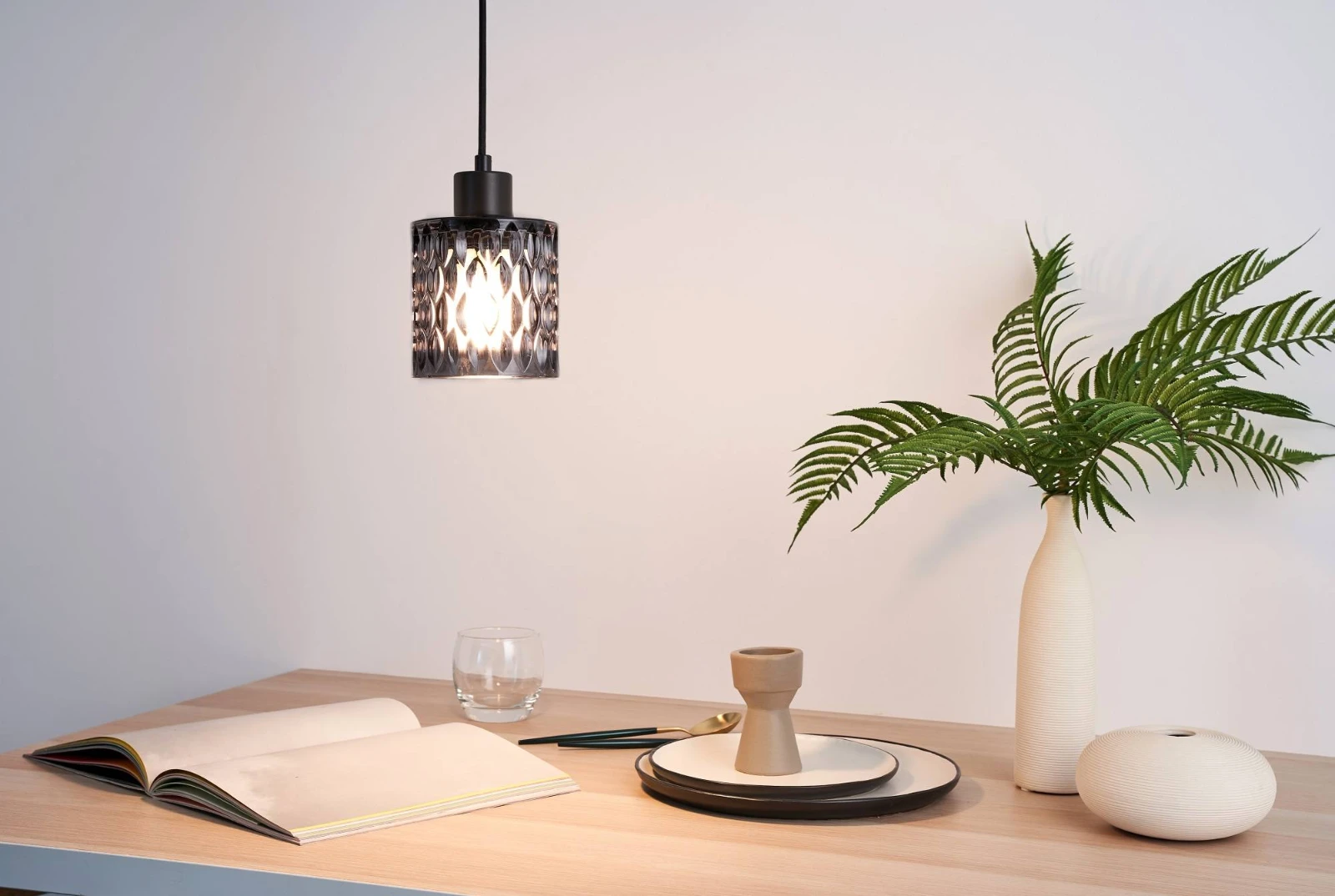 Pauleen Hanglamp Gleaming Magic - Grijs Rookglas