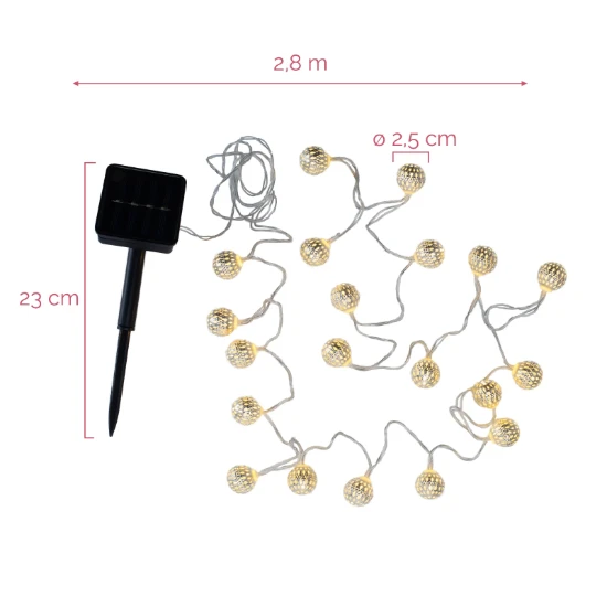 Pauleen Sunshine Glamour solar light chain Outdoo
