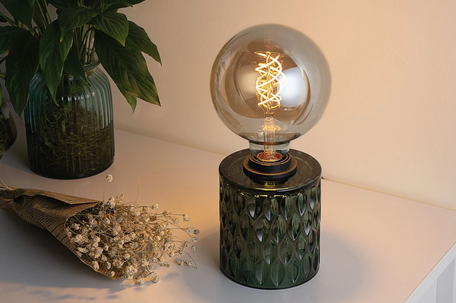 Pauleen Crystal Magic Tafellamp green glass.