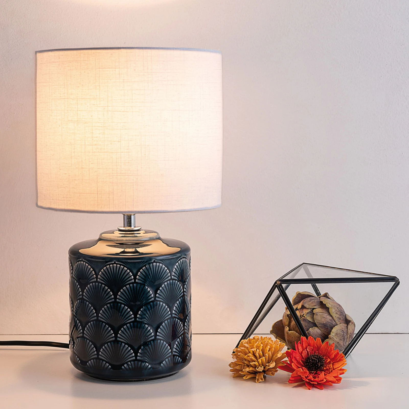 Pauleen Glowy Midnight Tafellamp blue ceramic.
