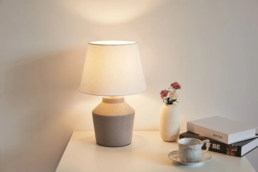 Pauleen Glowing Pearl Tafellamp whitegrey ceramic.