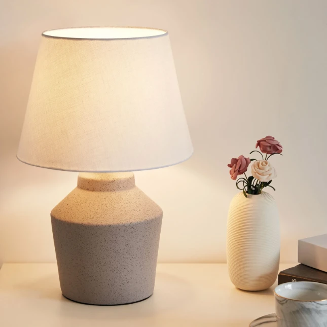 Pauleen Glowing Pearl Tafellamp whitegrey ceramic.