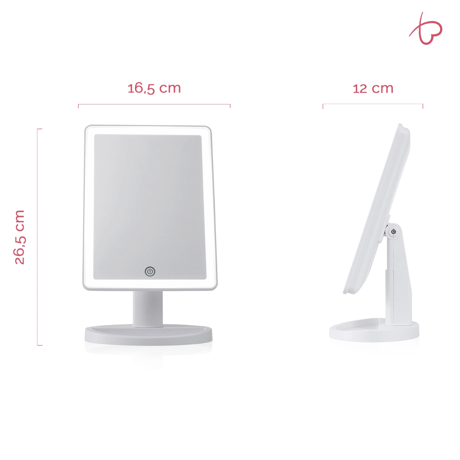 Pauleen Spiegellamp USB white matt plastic.