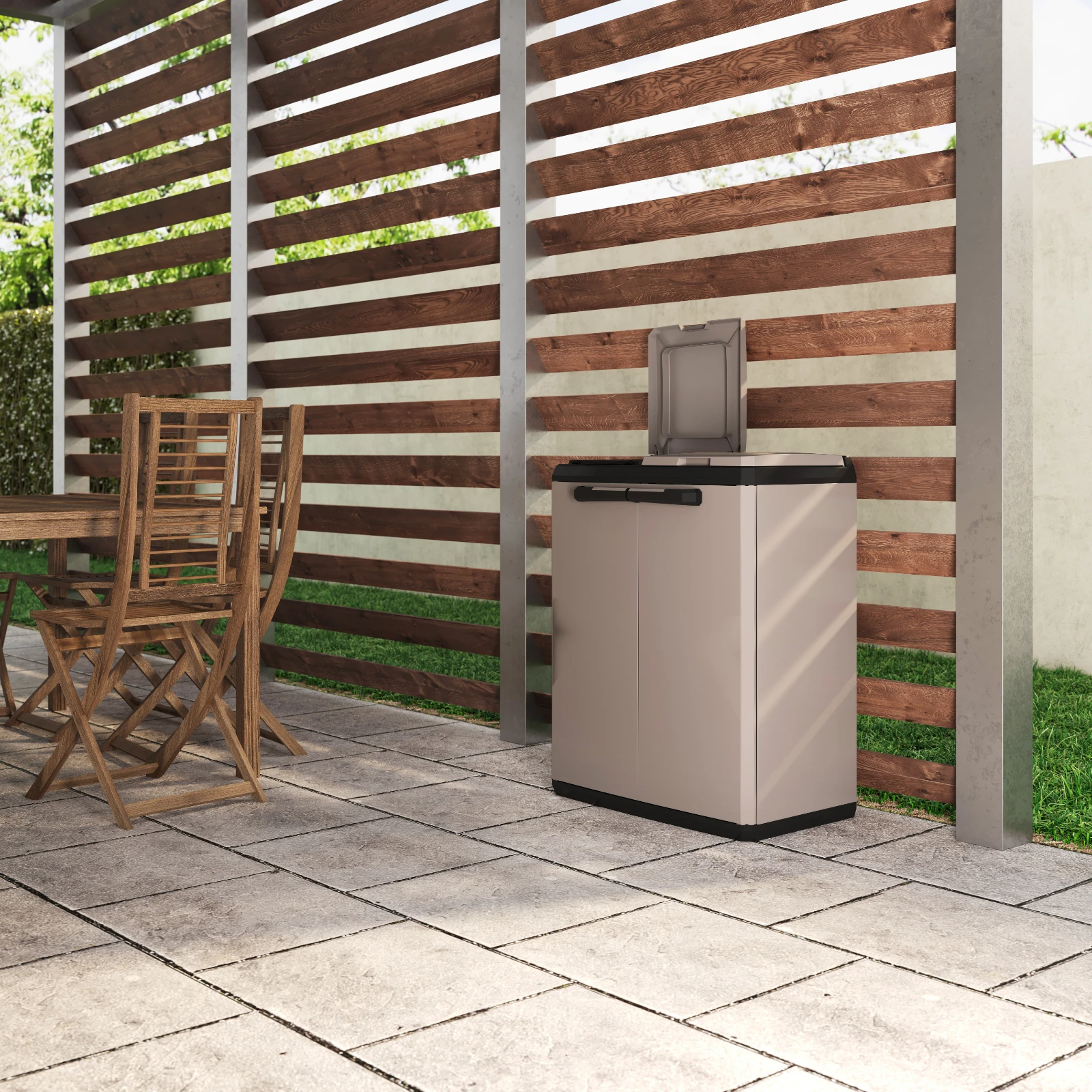 Keter Split Basic Recycling Kliko -  Vuilbakken buiten - 2x110L