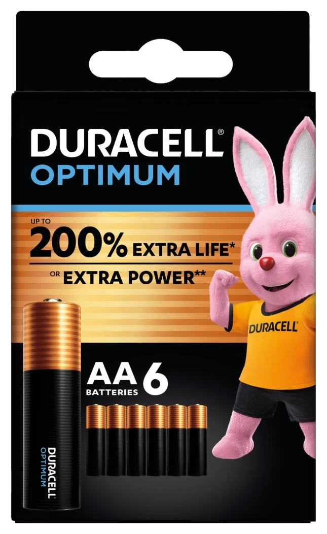 Duracell Optimum Alkaline AA-batterijen (6 stuks) Promo