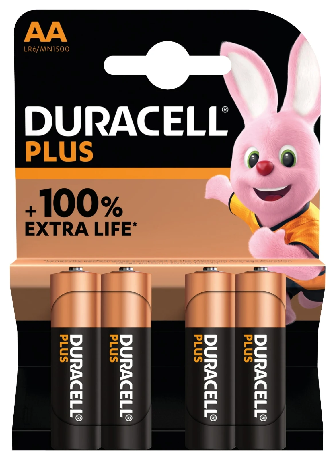 Duracell Plus Alkaline AA-batterijen (4 stuks)
