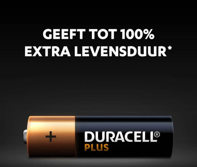 Duracell Plus Alkaline AA-batterijen (8 stuks)