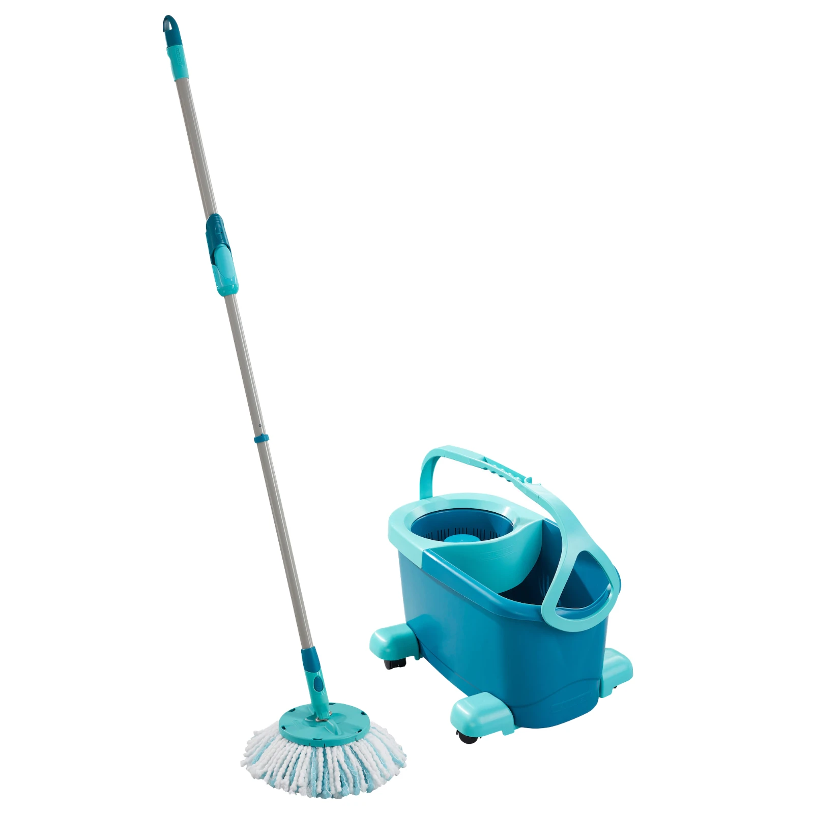 Leifheit Dweilset Clean Twist Disc Mop Ergo met wielen