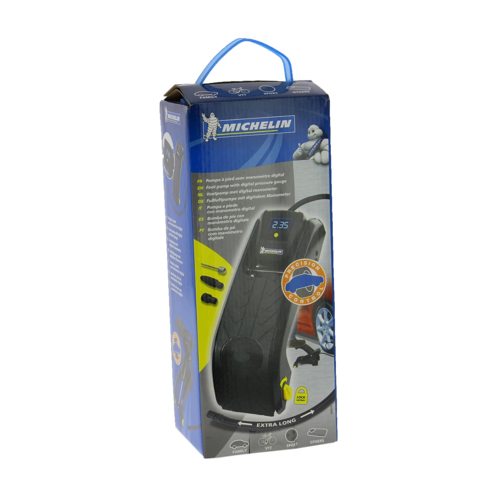 Michelin Voetpomp met Digitale Drukmeter - 7 bar