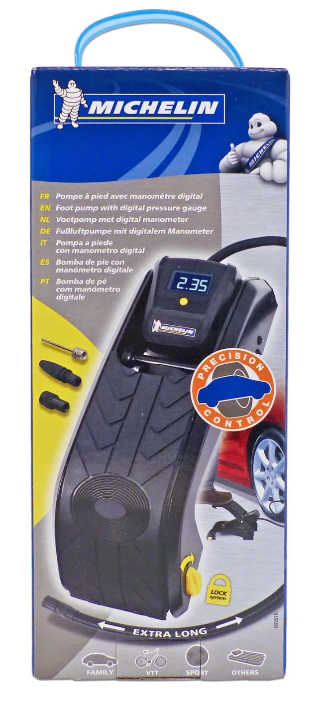 Michelin Voetpomp met Digitale Drukmeter - 7 bar