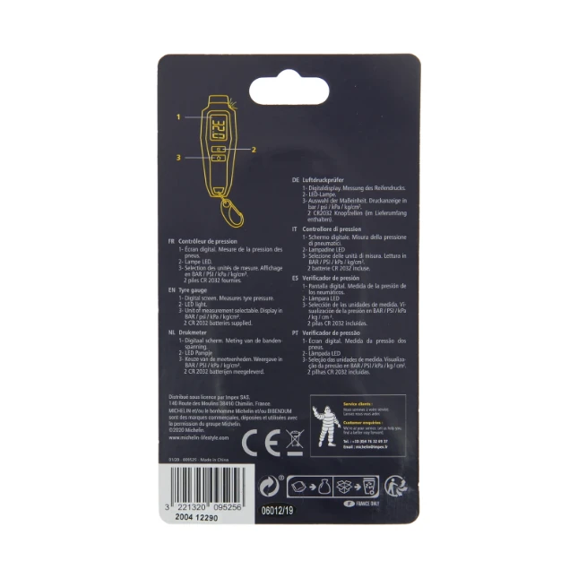 Michelin Bandenspanningsmeter Digitaal - 0,05 tot 7 bar
