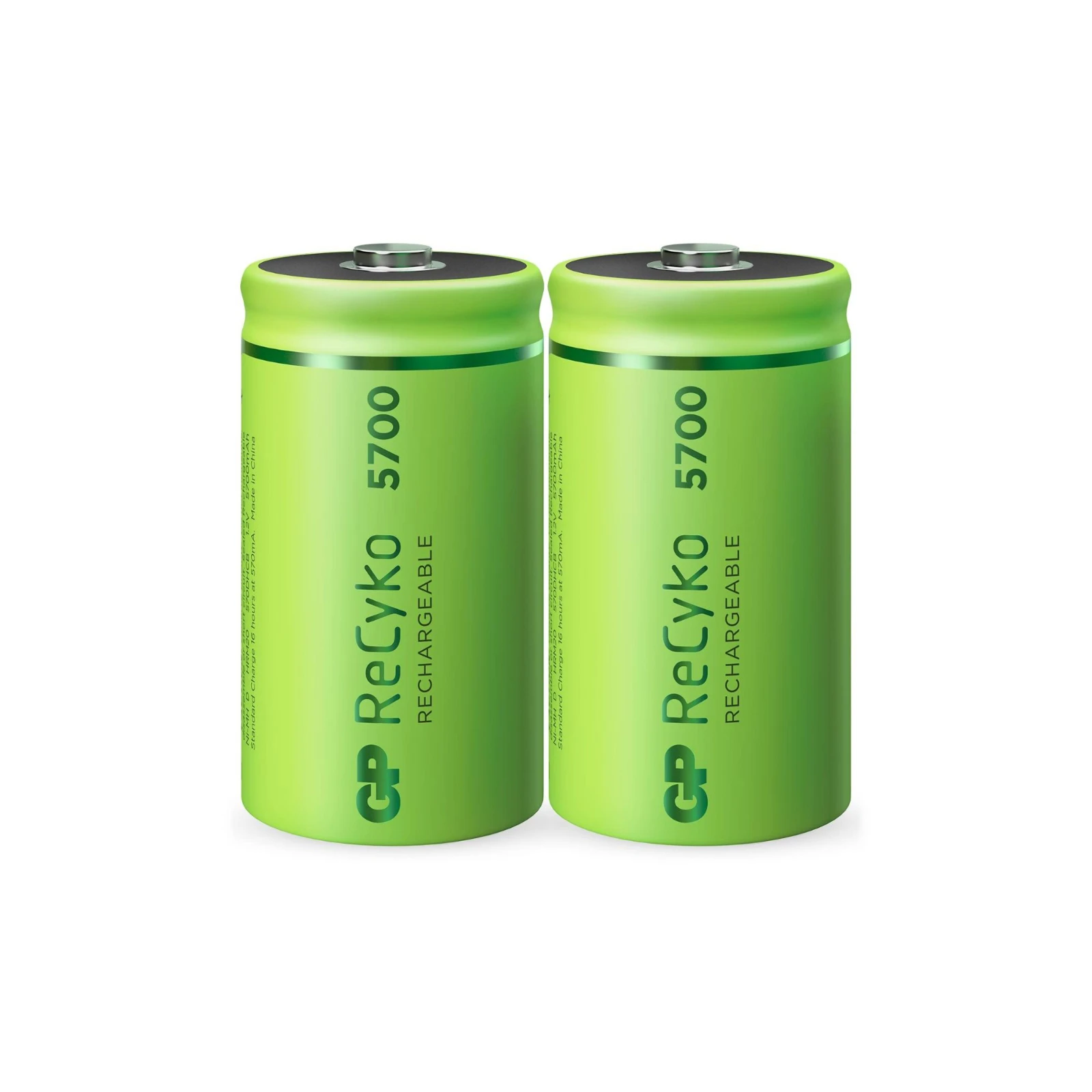 GP Oplaadbare D batterijen 5700mAh ReCyko (2 stuks)