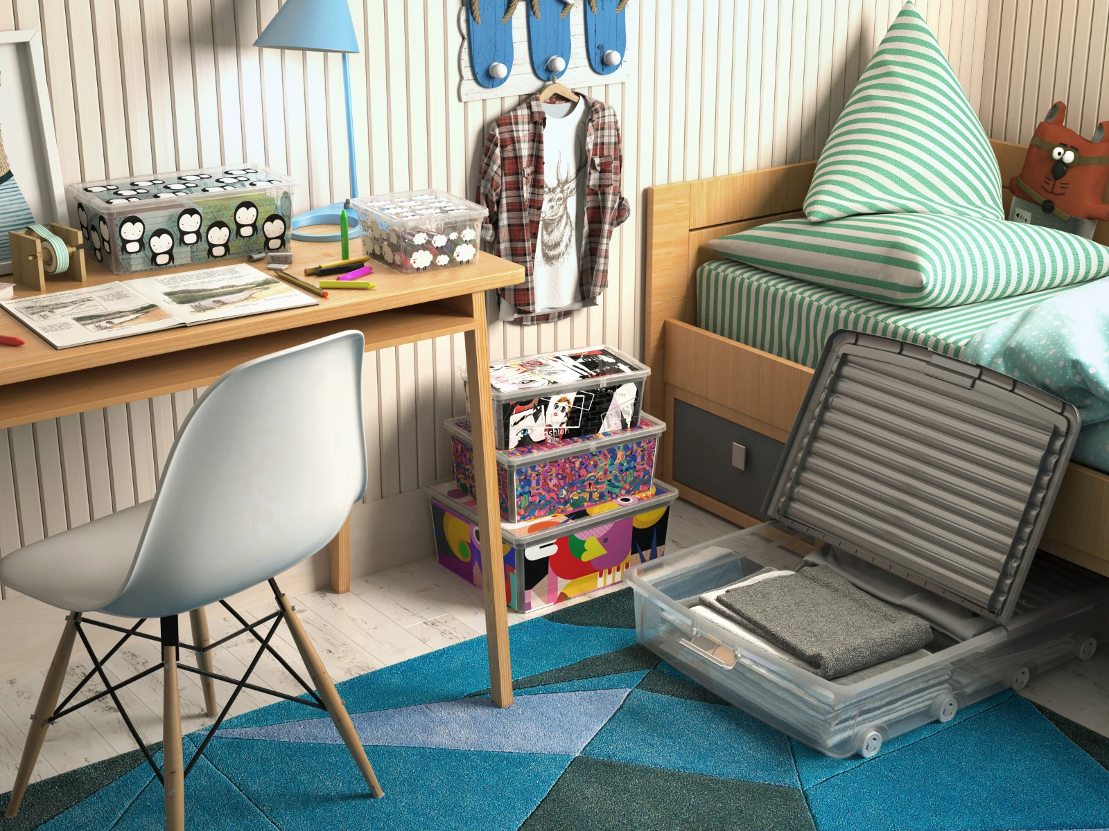 KIS W Onderbedbox Opbergbox XL - 55L- met deksel