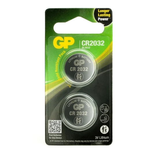 GP CR2032 Lithium knoopcel 3V (2 stuks)