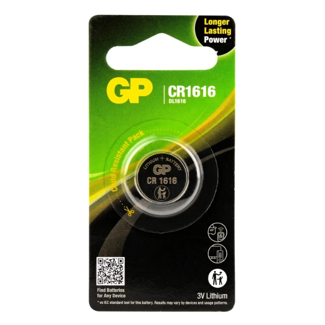 GP CR1616 Lithium knoopcel 3V (1 stuk)