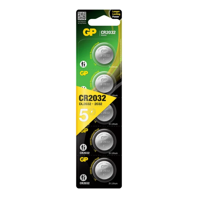 GP CR2032 Lithium knoopcel 3V (5 stuks)
