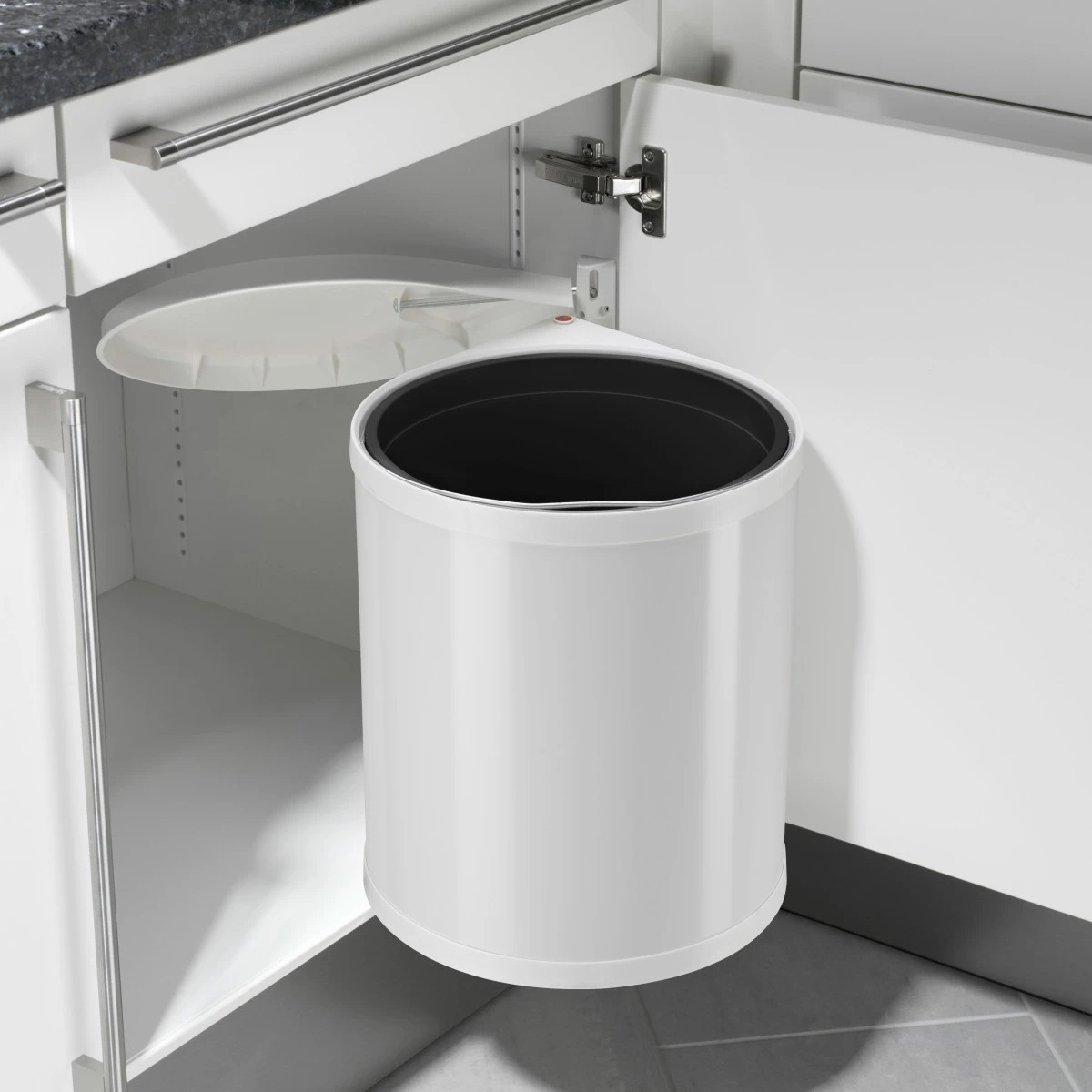 Hailo inbouwemmer compact-box m 15L - staal - wit