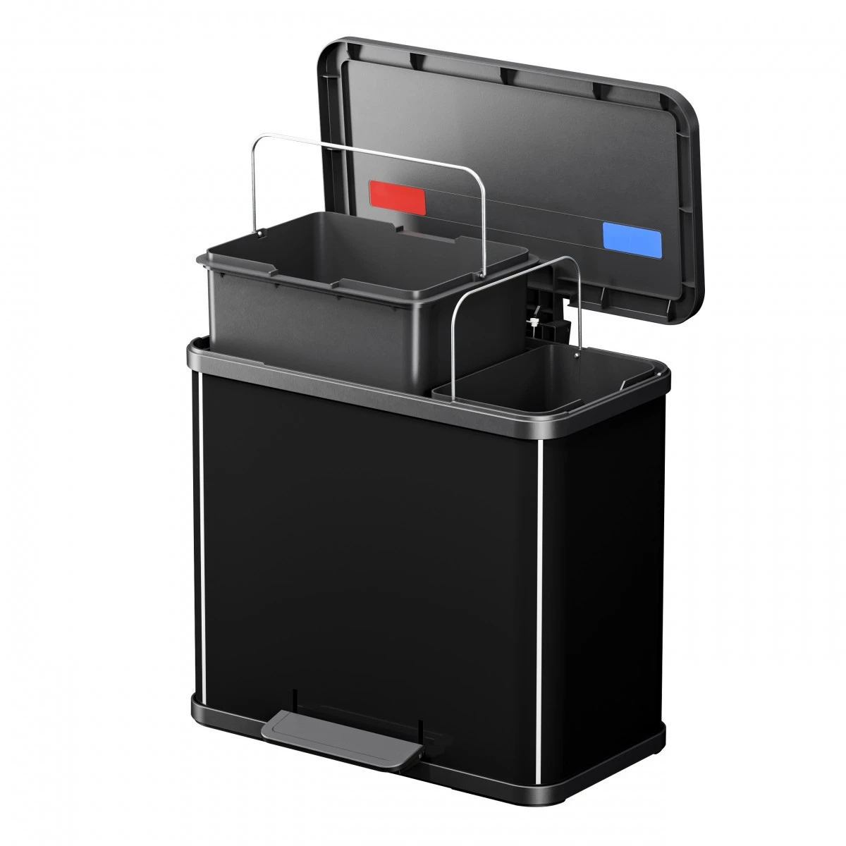 Hailo Prullenbak Oko Duo Plus L 17+9 - zwart