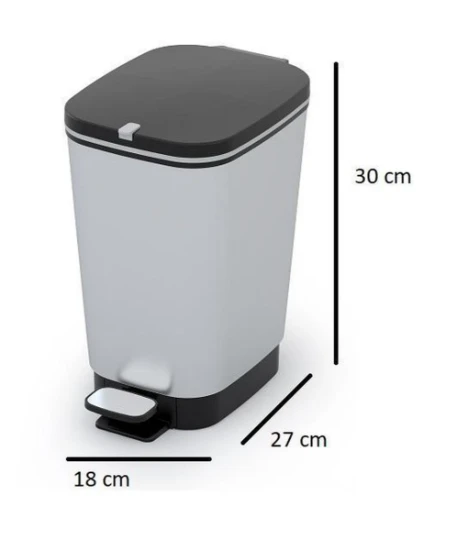 Kis Chic Bin Pedaalemmer - 10L - zilver