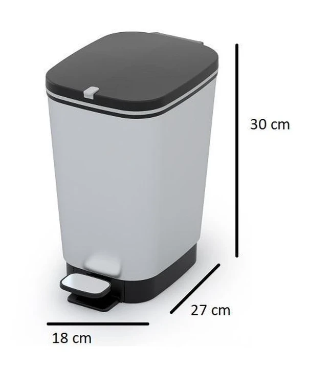 Kis Chic Bin Pedaalemmer - 10L - zilver