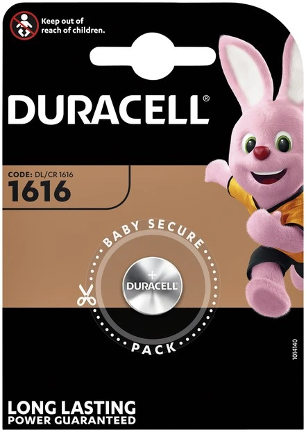 Duracell 1616 Lithium knoopcel batterij (1 stuk)