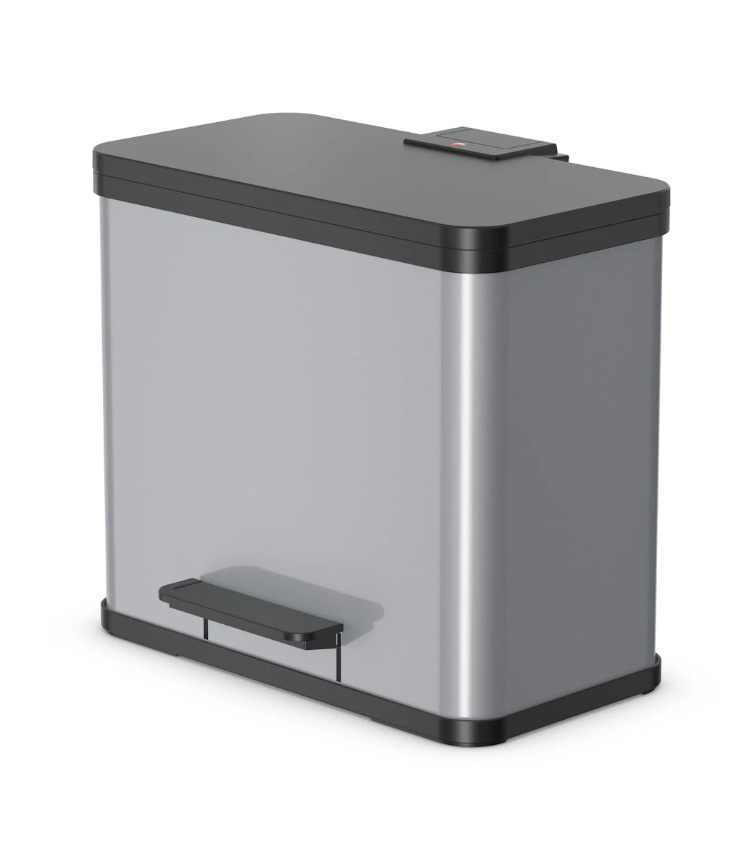 Hailo Pedaalemmer Öko trio Plus L zilver 3x9L