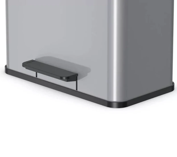 Hailo Pedaalemmer Öko trio Plus L zilver 3x9L