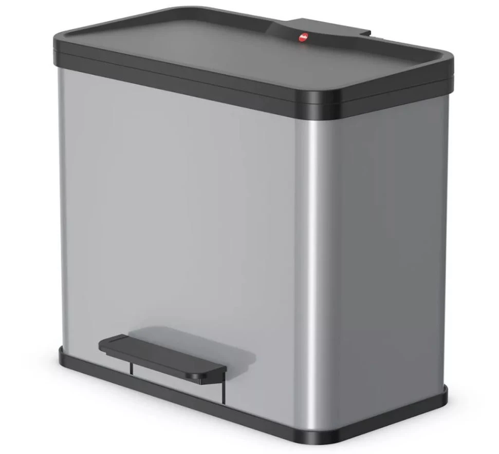 Hailo Pedaalemmer Öko duo Plus L zilver 17+9L