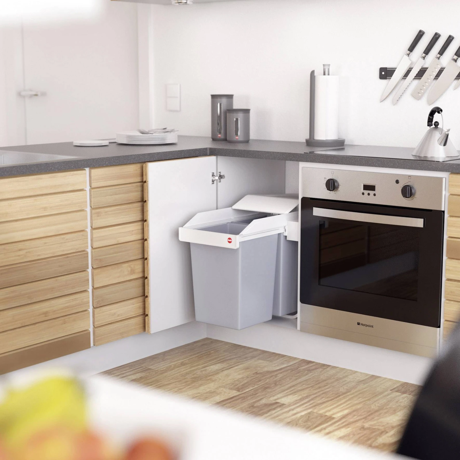 Hailo Afvalscheidingssysteem Multi-Box duo L inbouw