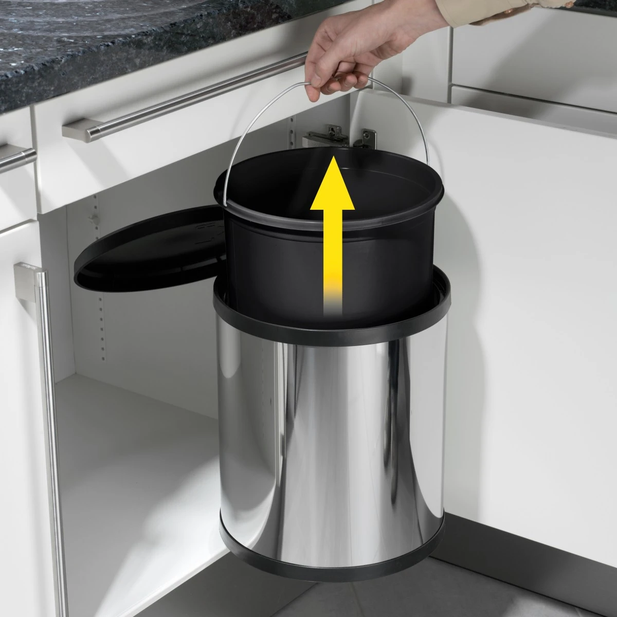 Hailo Prullenbak Compact-Box M RVS