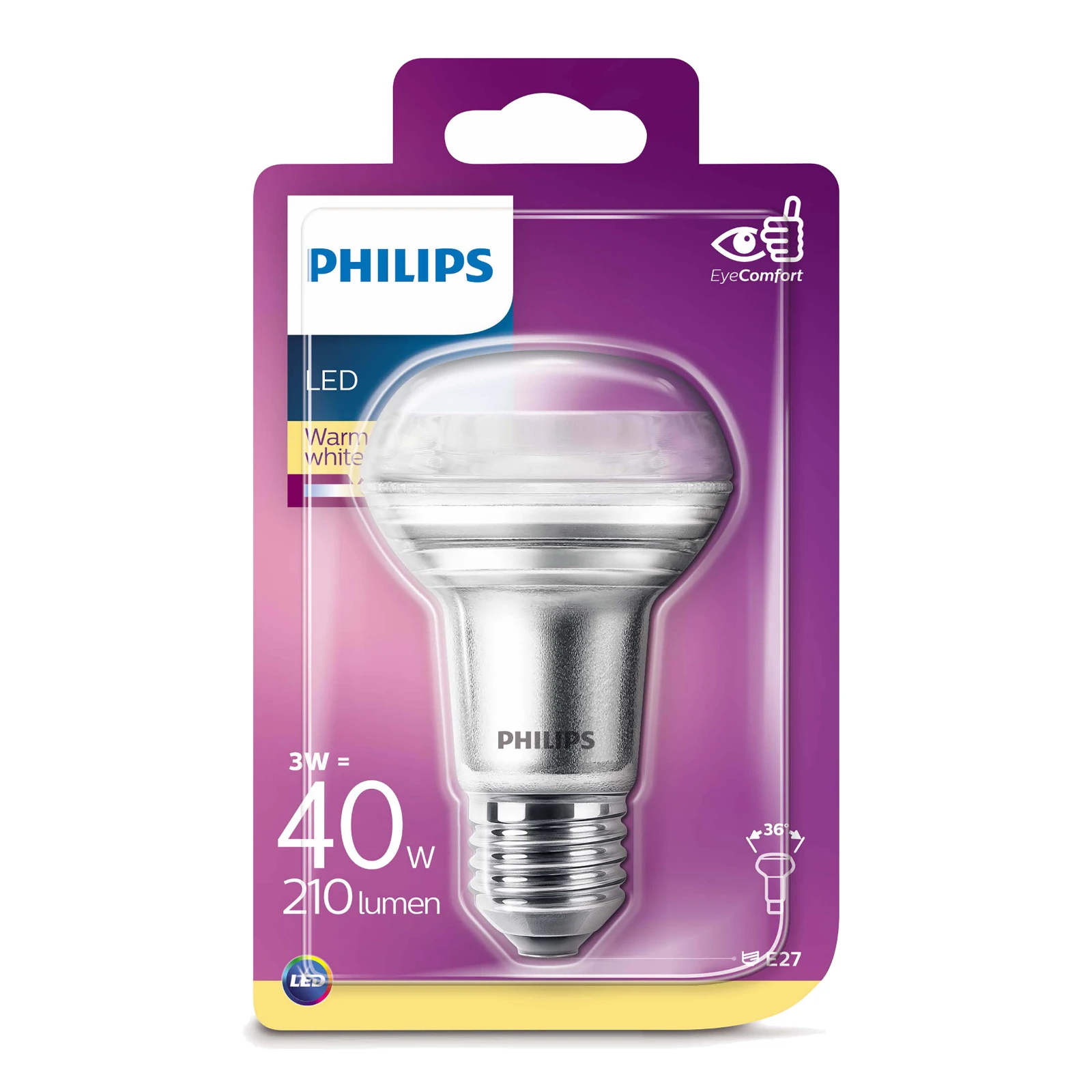 Philips LED CLA 40W R63 E27 WW 36D ND SRT4