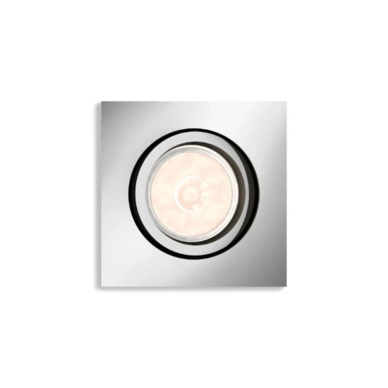 Philips LED-inbouwspot Donegal vierkant 5.5W chroom