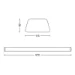 Philips LED armatuur Softline 24W 2700K