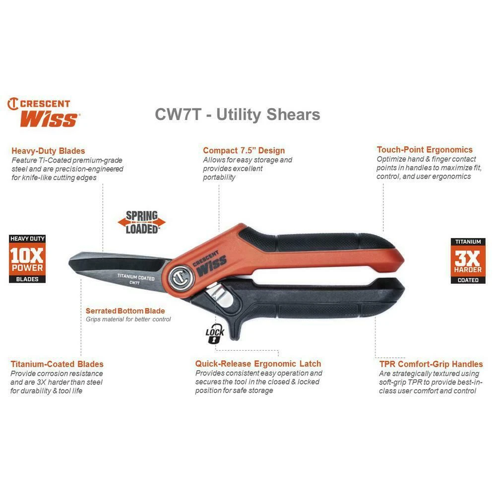 Wiss Multifunctionele schaar RVS en titanium