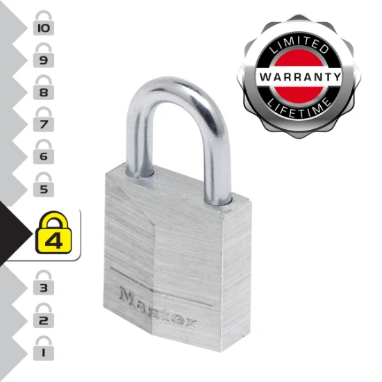 MasterLock Hangslot, 30mm aluminium - beugellengte 18mm