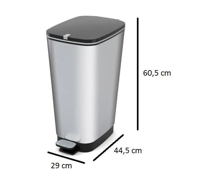 Kis Chic Bin Pedaalemmer - 50L - zilver
