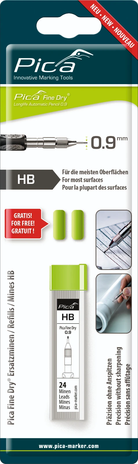 Pica Fine Dry 7030 Navulling HB (blister)