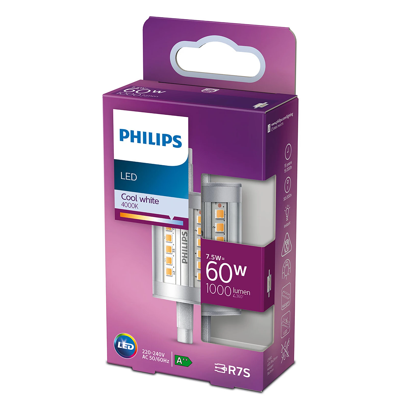 Philips LED 60W R7S 78mm CW ND 1PF-12
