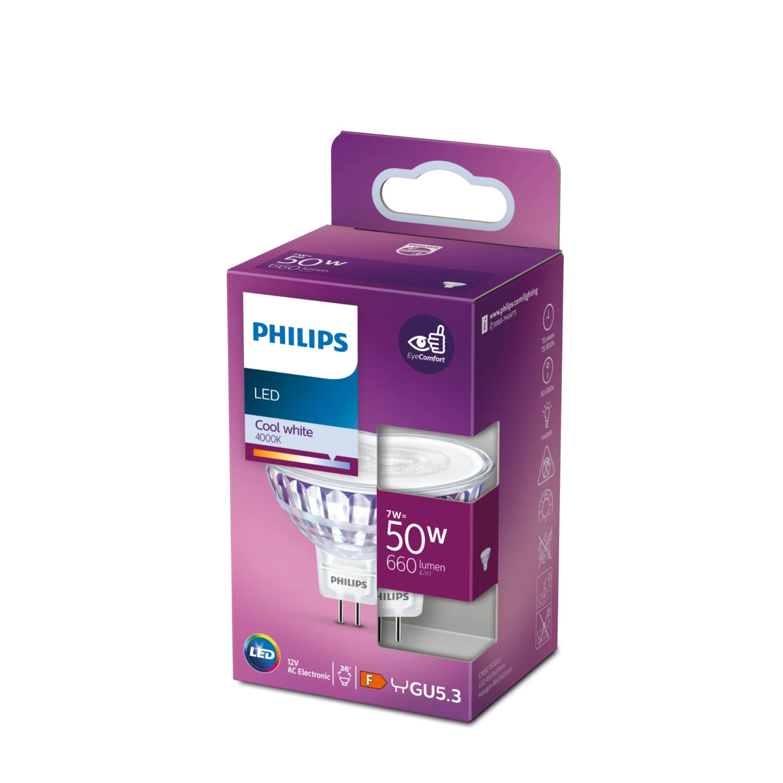 Philips LED Spot 50W MR16 CW 36D ND SRT4