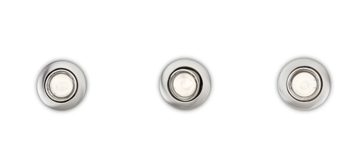 Philips Inbouwspot Enif 50W nikkel (3 stuks)