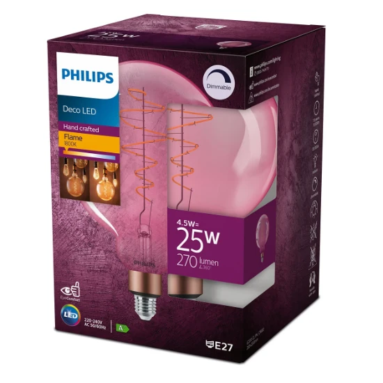 Philips LED CLA giant 40W E27 G200 pink DIM