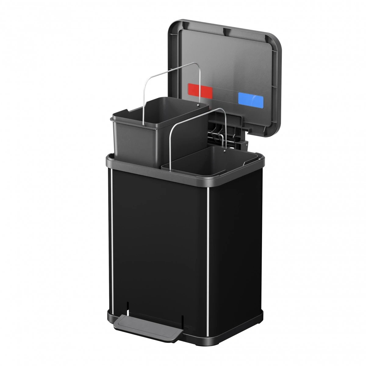 Hailo Prullenbak Oko Duo Plus M 2x9 - zwart